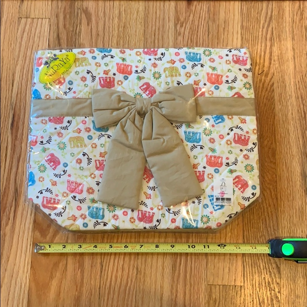 Elephant decorated bag w/ bow